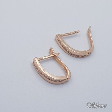 Auksiniai auskarai su cirkoniais AE224 1