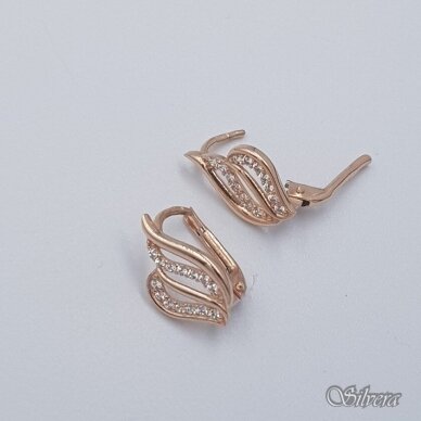 Auksiniai auskarai su cirkoniais AE231 1