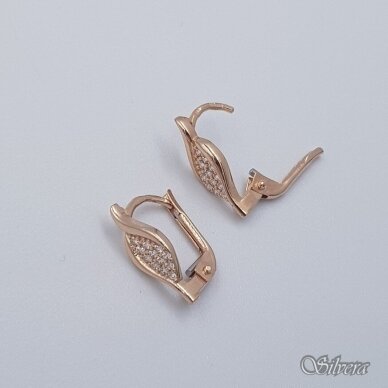 Auksiniai auskarai su cirkoniais AE232 1