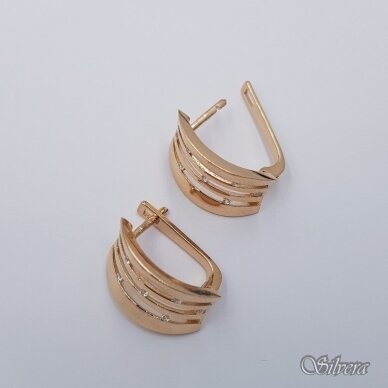 Auksiniai auskarai su cirkoniais AE341 1