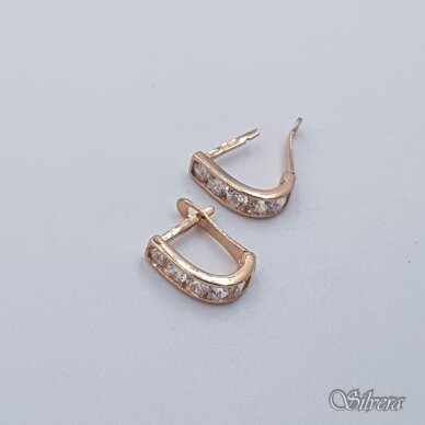 Auksiniai auskarai su cirkoniais AE76 1