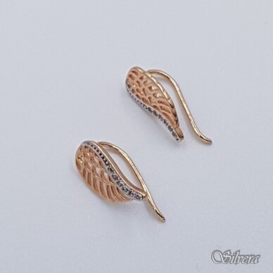 Auksiniai auskarai su cirkoniais AU295 1