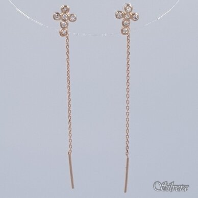 Auksiniai auskarai su cirkoniais AE131 1
