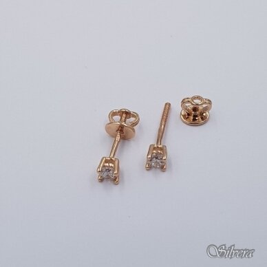 Auksiniai auskarai su cirkoniu AE296