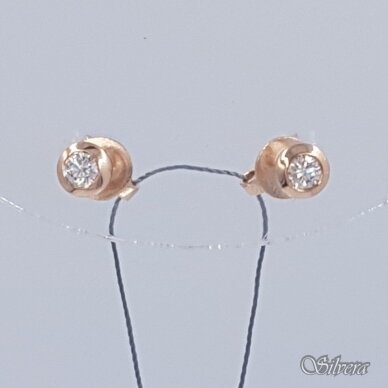 Auksiniai auskarai su deimantu AU985 1