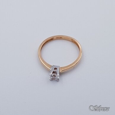 Auksinis žiedas su cirkoniu AZ109; 16 mm 1
