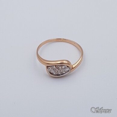 Auksinis žiedas su cirkoniais AZ126; 18 mm 1