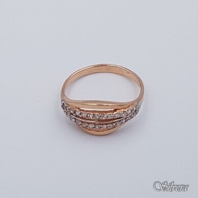 Auksinis žiedas su cirkoniais AZ131; 18 mm 1