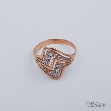 Auksinis žiedas su cirkoniais AZ133; 18 mm 1