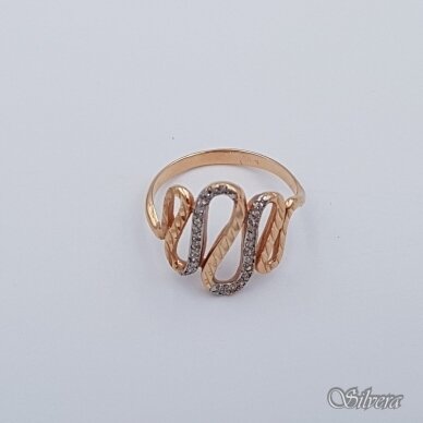 Auksinis žiedas su cirkoniais AZ157; 18,5 mm 1