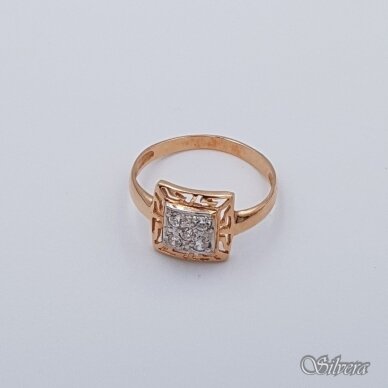 Auksinis žiedas su cirkoniais AZ159; 18,5 mm 1