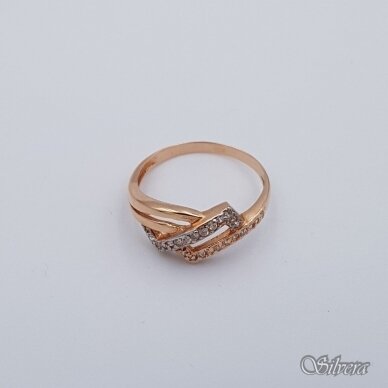 Auksinis žiedas su cirkoniais AZ162; 18,5 mm 1