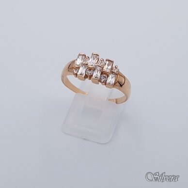 Auksinis žiedas su cirkoniais AZ193; 20 mm