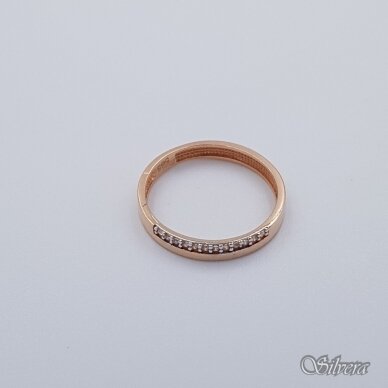 Auksinis žiedas su cirkoniais AZ233; 16 mm 1