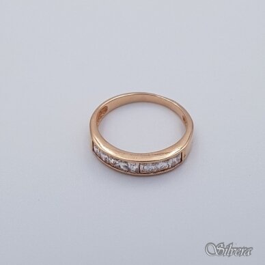 Auksinis žiedas su cirkoniais AZ234; 16 mm 1