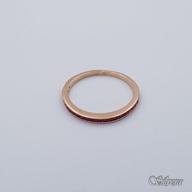 Auksinis žiedas su cirkoniais AZ255;  16,5 mm 1