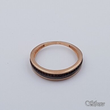 Auksinis žiedas su cirkoniais AZ266; 15,5 mm 1