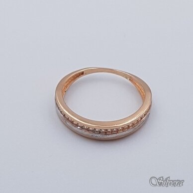 Auksinis žiedas su cirkoniais AZ267; 16 mm 1