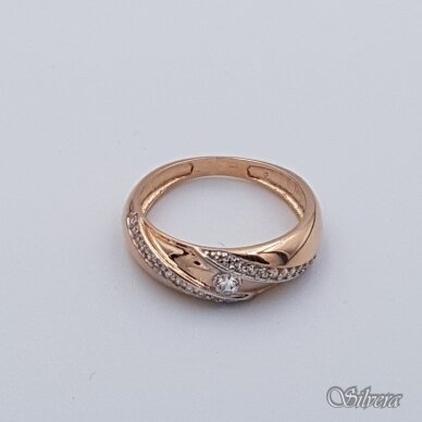 Auksinis žiedas su cirkoniais AZ270; 15 mm 1