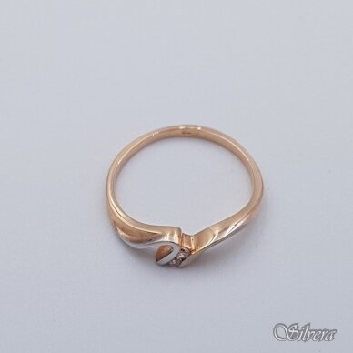 Auksinis žiedas su cirkoniais AZ290; 16 mm 1