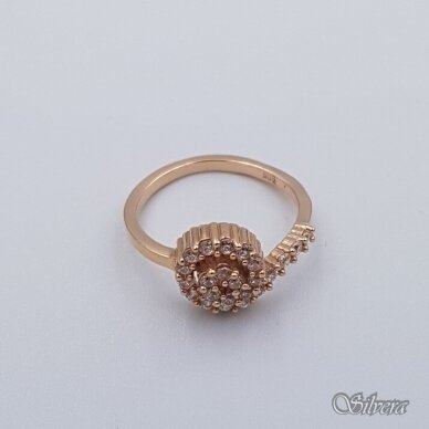 Auksinis žiedas su cirkoniais AZ298; 15,5 mm 1