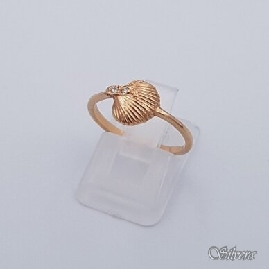 Auksinis žiedas su cirkoniais AZ325; 17 mm