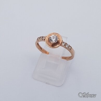 Auksinis žiedas su cirkoniais AZ381; 18 mm