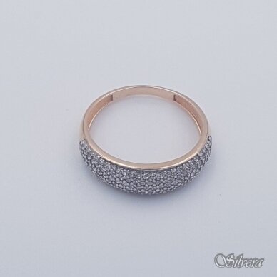Auksinis žiedas su cirkoniais AZ412; 19,5 mm 1
