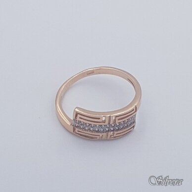 Auksinis žiedas su cirkoniais AZ413; 18,5 mm 1