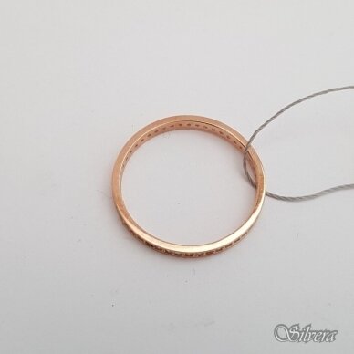Auksinis žiedas su cirkoniais AZ44; 17,5 mm 1