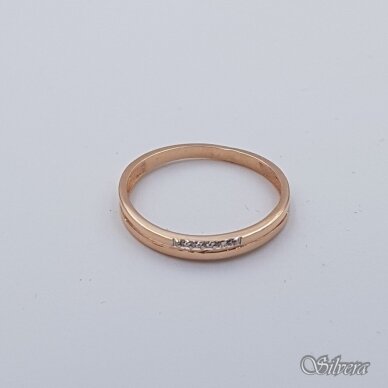 Auksinis žiedas su cirkoniais AZ538; 18,5 mm 1