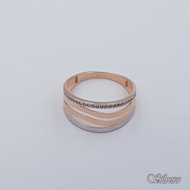 Auksinis žiedas su cirkoniais AZ542; 18,5 mm 1