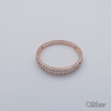 Auksinis žiedas su cirkoniais AZ553; 17,5 mm 1