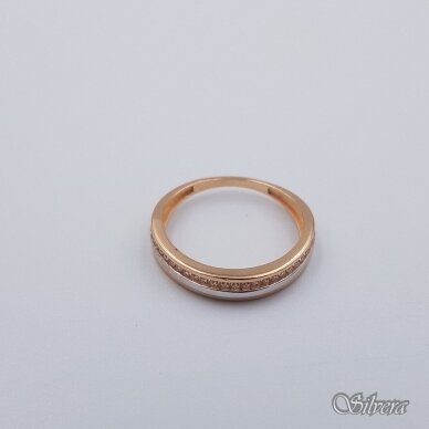 Auksinis žiedas su cirkoniais AZ570; 18,5 mm 1