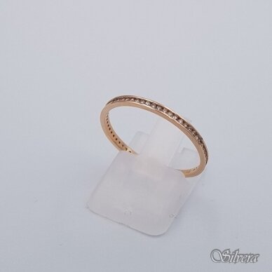 Auksinis žiedas su cirkoniais AZ590; 16,5 mm