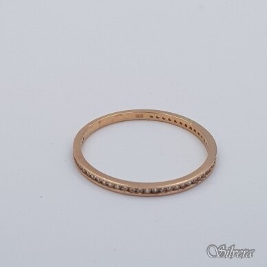 Auksinis žiedas su cirkoniais AZ590; 16,5 mm