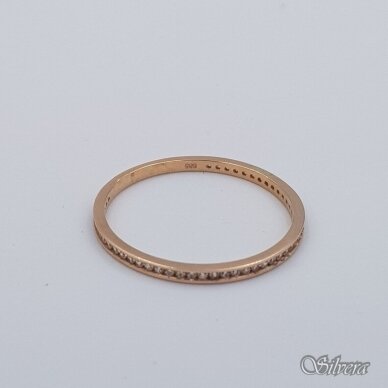 Auksinis žiedas su cirkoniais AZ590; 17 mm 1