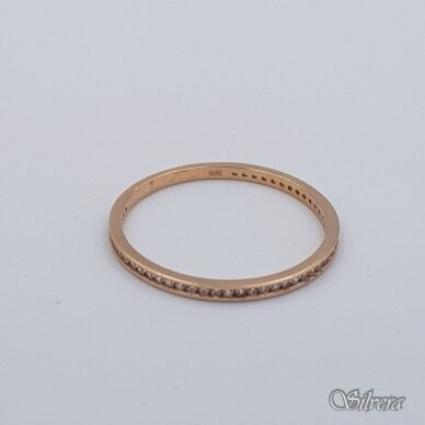 Auksinis žiedas su cirkoniais AZ590; 19 mm 1