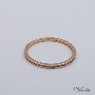 Auksinis žiedas su cirkoniais AZ590; 19,5 mm 1