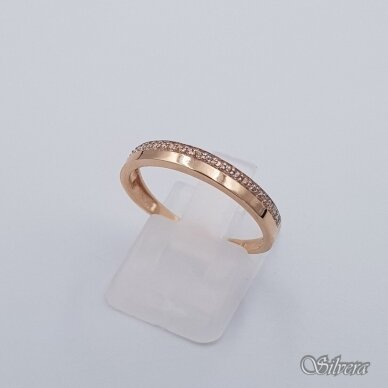 Auksinis žiedas su cirkoniais AZ598; 18,5 mm