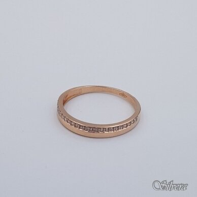 Auksinis žiedas su cirkoniais AZ598; 18,5 mm