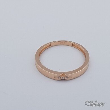 Auksinis žiedas su cirkoniais AZ622; 16 mm 1