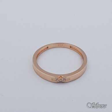 Auksinis žiedas su cirkoniais AZ622; 17,5 mm 1