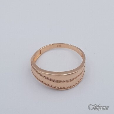 Auksinis žiedas su cirkoniais AZ625; 18,5 mm 1