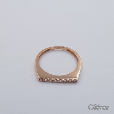 Auksinis žiedas su cirkoniais AZ633; 17,5 mm 1