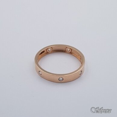 Auksinis žiedas su cirkoniais AZ640; 17,5 mm 1