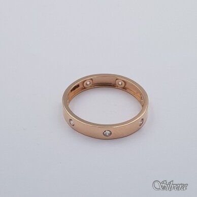 Auksinis žiedas su cirkoniais AZ640; 18 mm 1