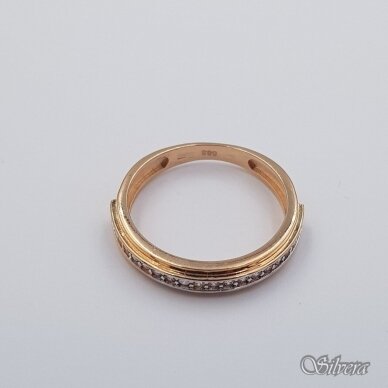 Auksinis žiedas su cirkoniais AZ677; 18,5 mm 1