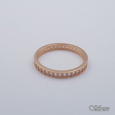 Auksinis žiedas su cirkoniais AZ714; 16 mm 1