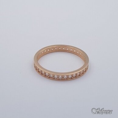 Auksinis žiedas su cirkoniais AZ714; 16,5 mm 1